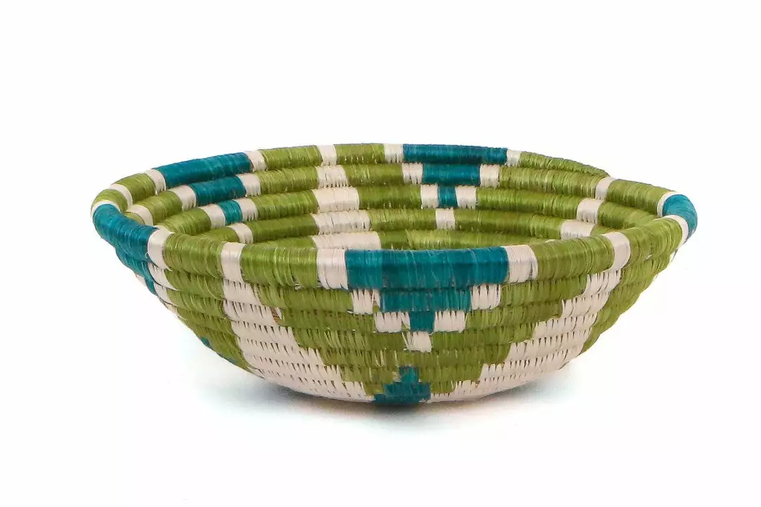 KAZI Small Pastel Green Round Basket Home Goods 3 KAZI Small Pastel Green Round Basket Home Goods