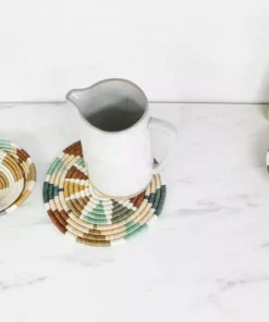 KAZI Small Shades Of Sand Mtoto Round Basket