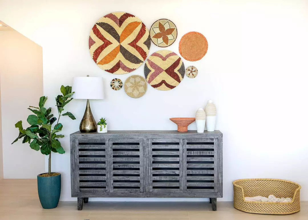 KAZI Small Soothing Sands Nyota Round Basket 3 KAZI Small Soothing Sands Nyota Round Basket