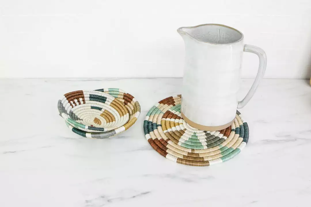 KAZI Small Soothing Sands Nyota Round Basket 2 KAZI Small Soothing Sands Nyota Round Basket