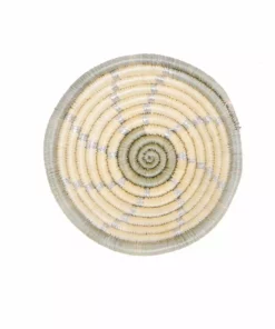 KAZI Small Spiral Metallic Gold Round Basket Home Goods