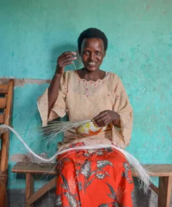 KAZI Home Goods Small Vivid Sukari Round Basket