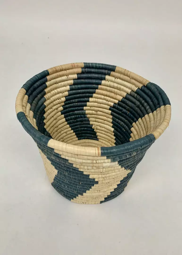 KAZI Home Goods Blue Gray Chevron Planter 5 KAZI Home Goods Blue Gray Chevron Planter