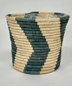 KAZI Home Goods Blue Gray Chevron Planter 8 KAZI Home Goods Blue Gray Chevron Planter