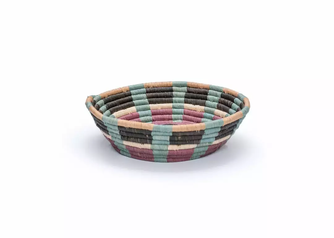 KAZI Home Goods Lilac + Neutrals 7" Catch All Basket 1 KAZI Home Goods Lilac + Neutrals 7" Catch All Basket