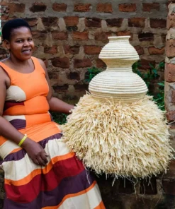 KAZI Home Goods All Natural Ngamia Floor Basket