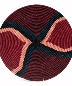 KAZI Amelia Burgundy Wall Plate III Home Goods