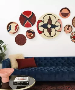 KAZI Amelia Burgundy Wall Plate III Home Goods