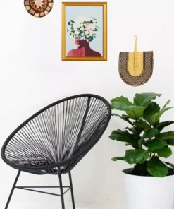 KAZI Home Goods Assorted Patterned Navy Ghanaian Fan