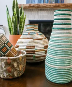 KAZI Bayou Striped Tall Vase Home Goods