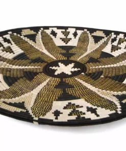 KAZI Home Goods Black Fleur Plate 6 KAZI Home Goods Black Fleur Plate