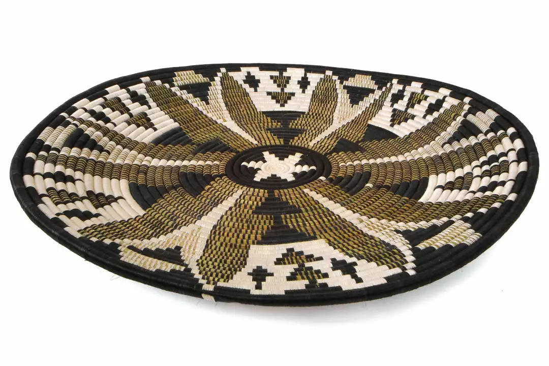 KAZI Home Goods Black Fleur Plate 3 KAZI Home Goods Black Fleur Plate