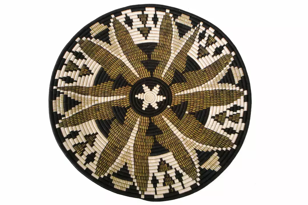 KAZI Home Goods Black Fleur Plate 1 KAZI Home Goods Black Fleur Plate