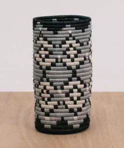 KAZI Black + Gray Tofali Vase