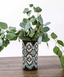 KAZI Black + Gray Tofali Vase