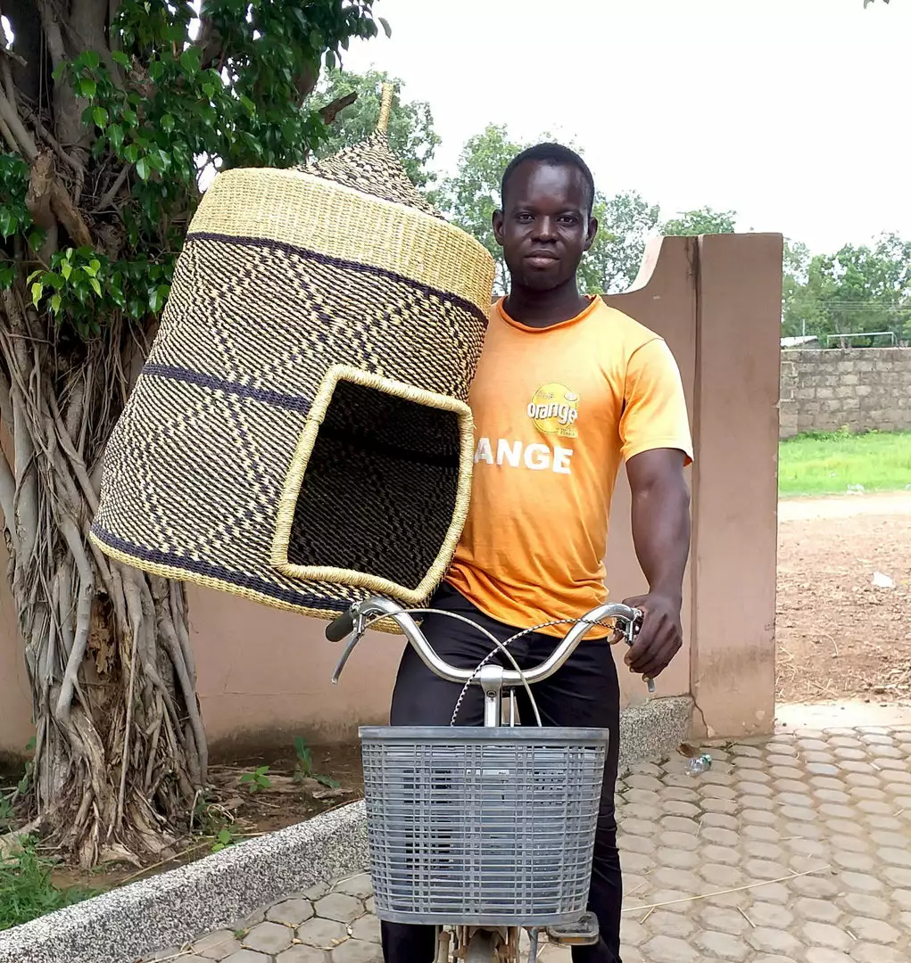 KAZI Pet Accessories Black + Natural Tall Pet Hut 2 KAZI Pet Accessories Black + Natural Tall Pet Hut