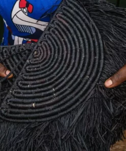 KAZI Home Goods Black Raffia Parade Mobile 7 KAZI Home Goods Black Raffia Parade Mobile