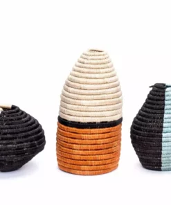 KAZI Black + Silver Blue Atelier Vase 01 Home Goods