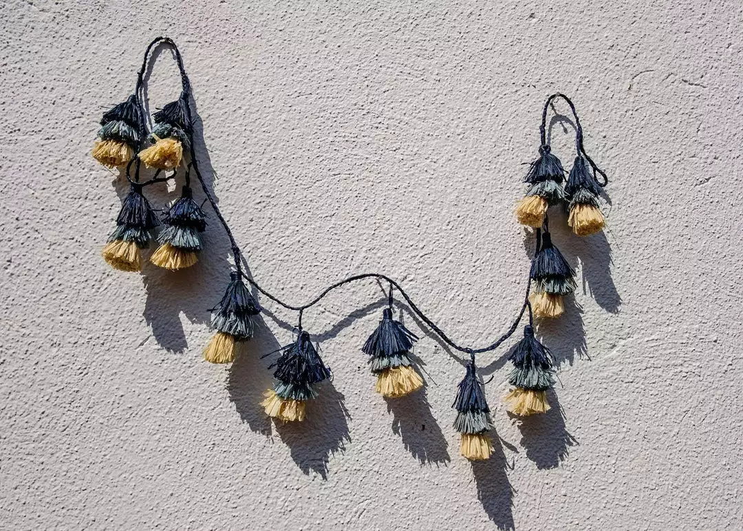 KAZI Blue Ombre Tasseled Garland Home Goods 3 KAZI Blue Ombre Tasseled Garland Home Goods