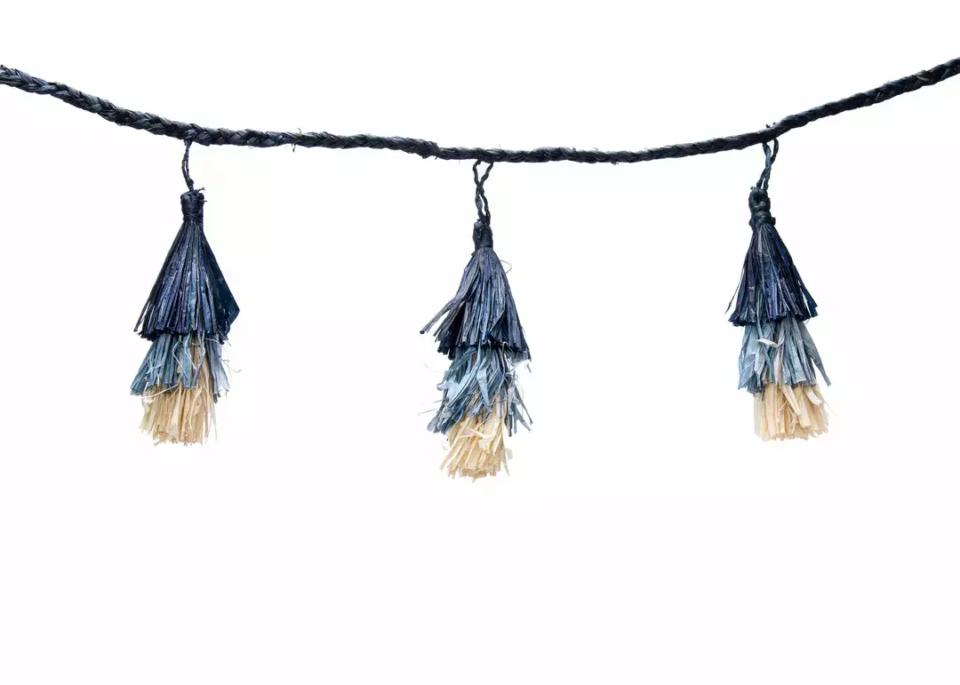 KAZI Blue Ombre Tasseled Garland Home Goods 1 KAZI Blue Ombre Tasseled Garland Home Goods