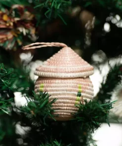KAZI Blush Egg Shaped Box Ornament