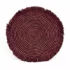 KAZI Burgundy Large Fringed Wall Charger