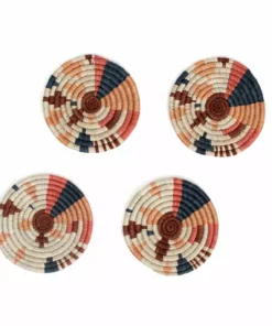 KAZI Coral Biko Coasters Home Goods