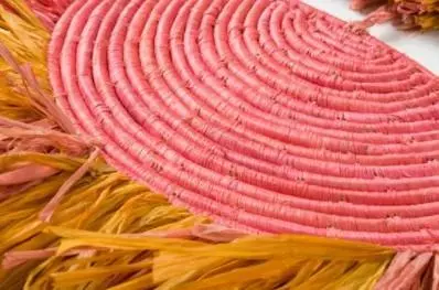 KAZI Home Goods Coral Sunset Raffia Parade Mobile 3 KAZI Home Goods Coral Sunset Raffia Parade Mobile