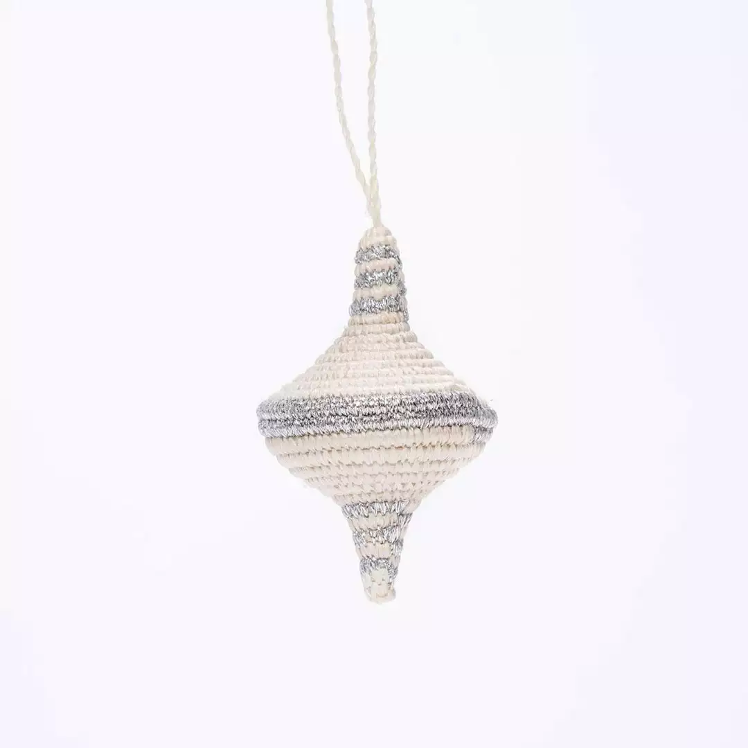 KAZI Diamond Shape Silver Metallic Ornament 1 KAZI Diamond Shape Silver Metallic Ornament