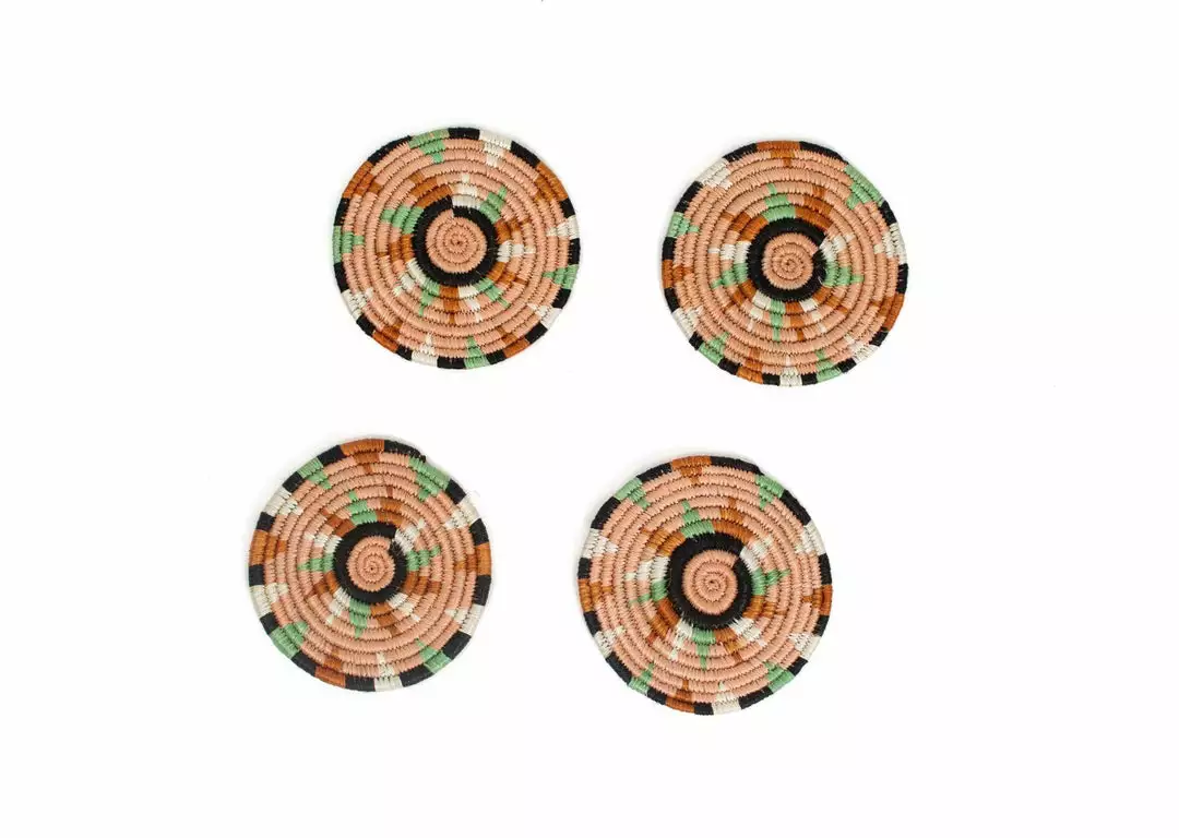 KAZI Dusty Peach Nyota Coasters Home Goods 1 KAZI Dusty Peach Nyota Coasters Home Goods