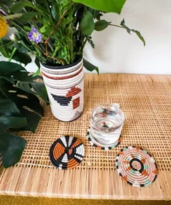 KAZI Dusty Peach Nyota Coasters Home Goods 6 KAZI Dusty Peach Nyota Coasters Home Goods