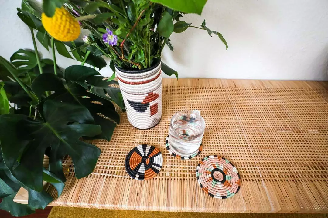 KAZI Dusty Peach Nyota Coasters Home Goods 3 KAZI Dusty Peach Nyota Coasters Home Goods