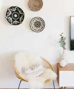 KAZI Extra Large Black + White Ikaze Basket Home Goods