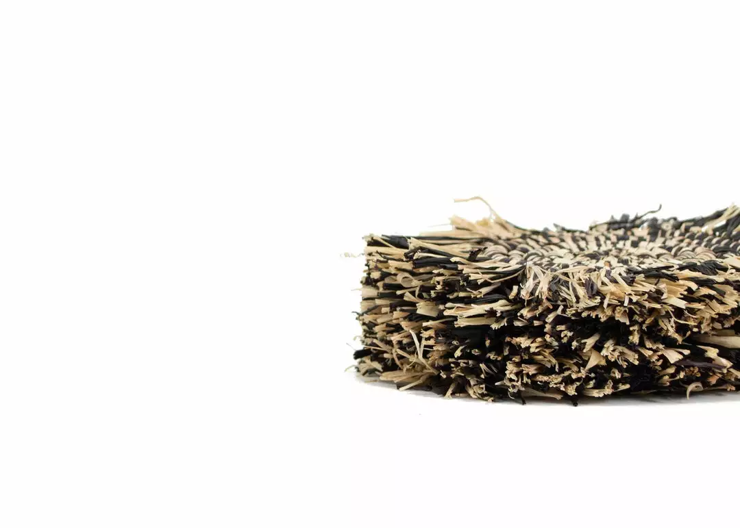 KAZI Fringed Black Coaster Set 4 KAZI Fringed Black Coaster Set