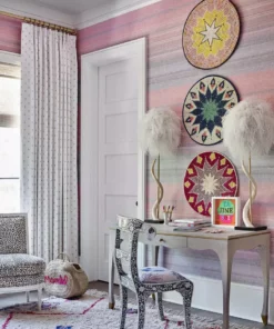 KAZI Home Goods Fuchsia Paradise Jumbo Wall Disc