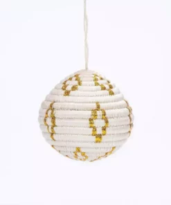 KAZI Globe Ornament - Gold Metallic Fair Trade