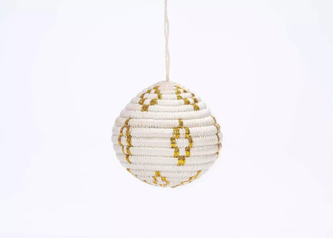 KAZI Globe Ornament - Gold Metallic Fair Trade 1 KAZI Globe Ornament - Gold Metallic Fair Trade