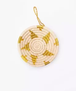 KAZI Fair Trade Gold Metallic Basket Ornament