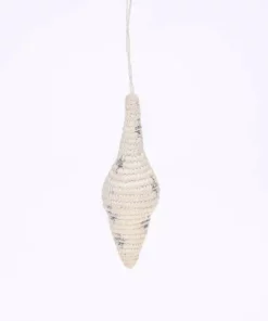 KAZI Fair Trade Icicle Silver Metallic Ornament