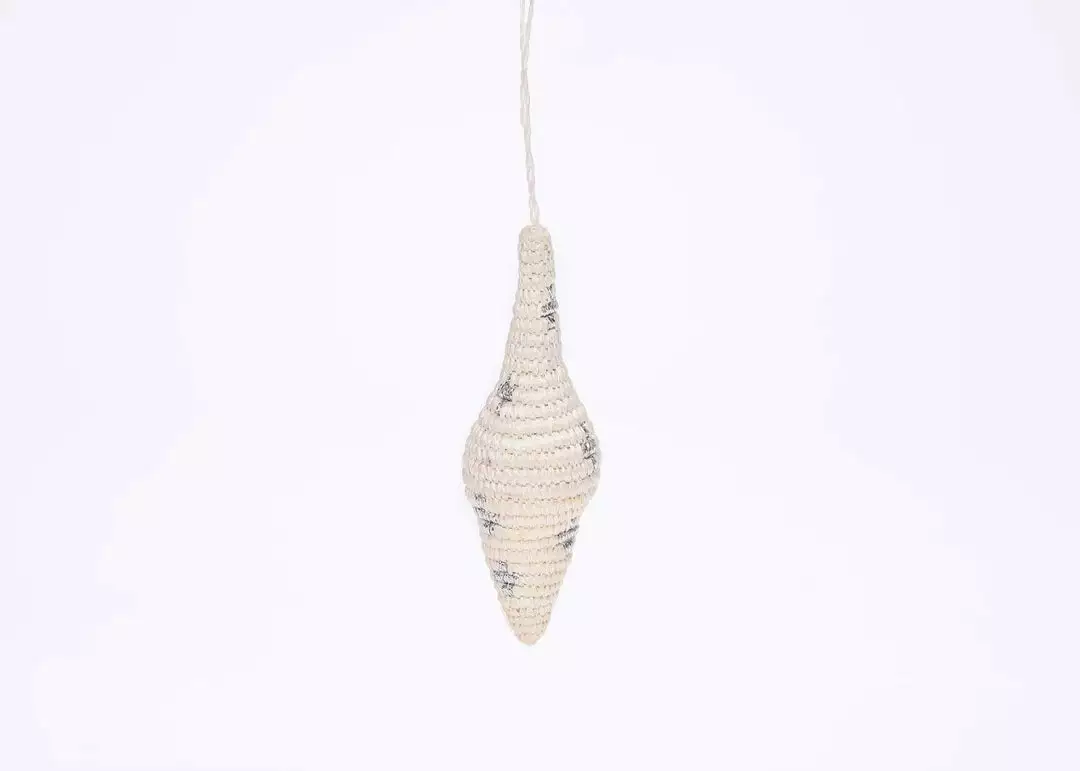 KAZI Fair Trade Icicle Silver Metallic Ornament 1 KAZI Fair Trade Icicle Silver Metallic Ornament