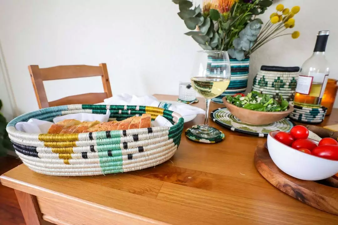 KAZI Ivy + Blush Biko Oval Basket 2 KAZI Ivy + Blush Biko Oval Basket