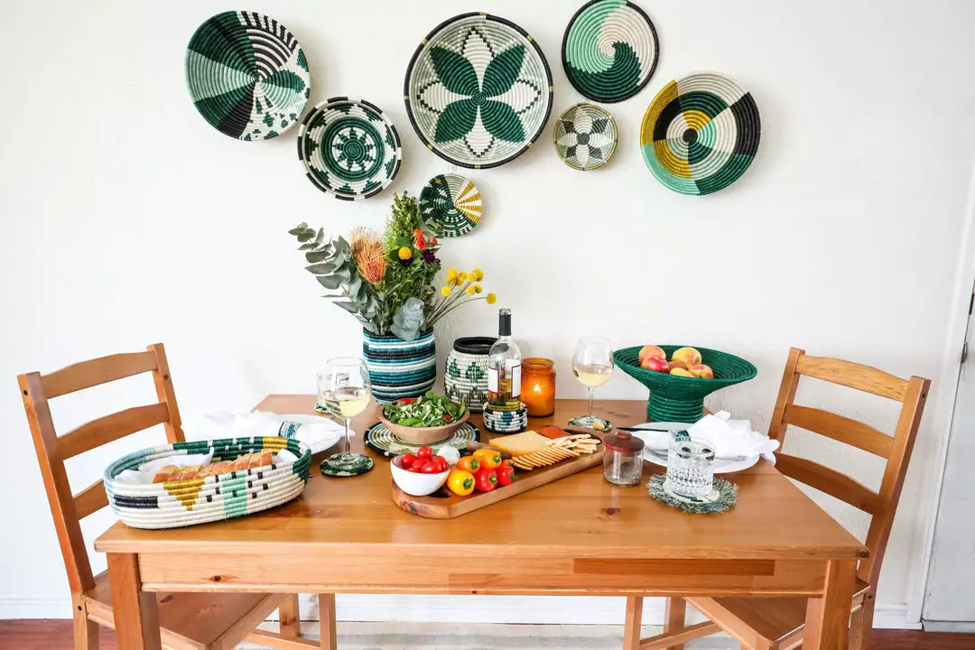 KAZI Ivy + Blush Biko Oval Basket 4 KAZI Ivy + Blush Biko Oval Basket