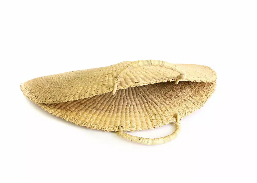 KAZI Accessories Jumbo Half Moon Straw Tote 4 KAZI Accessories Jumbo Half Moon Straw Tote