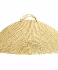 KAZI Accessories Jumbo Half Moon Straw Tote