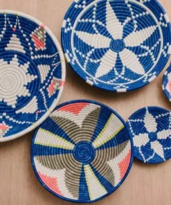 KAZI Jumbo Lake + Peach Pink Intore Wall Bowl Home Goods