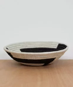 KAZI Large Black + White Geo Bowl Home Goods