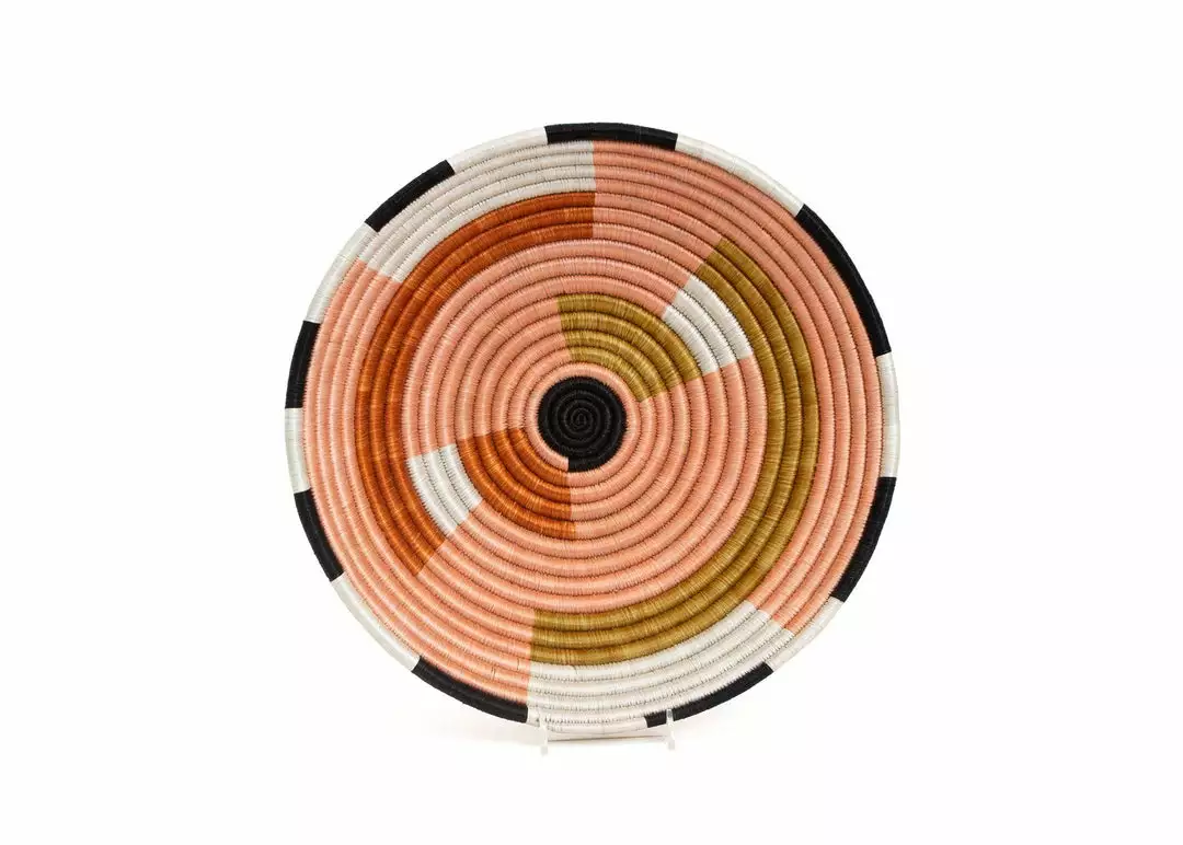 KAZI Large Dusty Peach Geo Bowl 1 KAZI Large Dusty Peach Geo Bowl