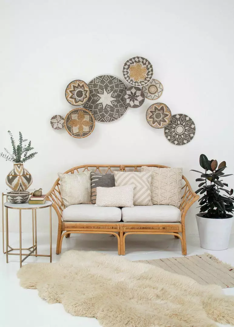 KAZI Home Goods Large Gold Hope Wall Basket 2 KAZI Home Goods Large Gold Hope Wall Basket