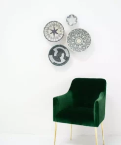 KAZI Large Metallic Silver Gray Intore Wall Bowl