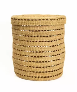 KAZI Home Goods Lidded Lace Extra Large Grass Box